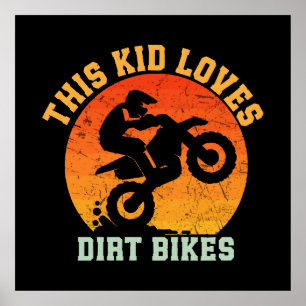 Kids Funny Dirt Bike Poster
