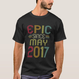 Kids Funny Epic Since May 2017 5Th Birthday 5 Year T-Shirt
