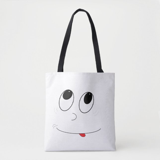 Kids Funny Face Tote Bag (Front)