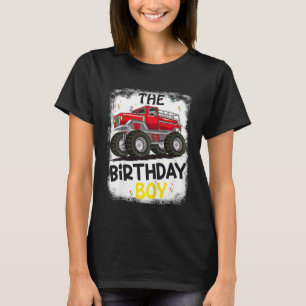 Kids Funny Firetruck Outfit Birthday Boy Toddler F T-Shirt
