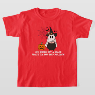 Kid's Funny Ghost Cauldron Halloween T-Shirt