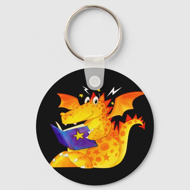 Kid's Funny Halloween Dragon Key Ring (Front)