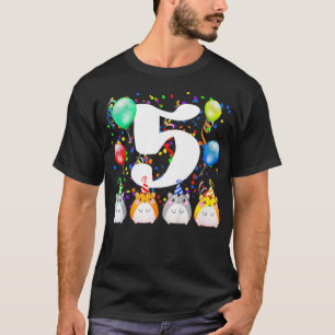 Kids Funny Hamster Guinea Pig 5th Birthday 5 Year T-Shirt