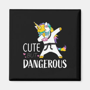 Kids Funny Karate Shirts For Girls Cute Taekwondo  Magnet