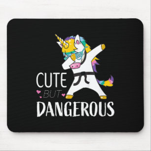 Kids Funny Karate Shirts For Girls Cute Taekwondo  Mouse Pad