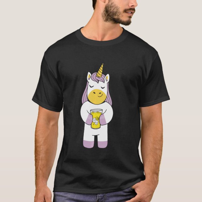 Kids Funny Lemonade Stand Unicorn Lemon Citrus Jui T-Shirt (Front)