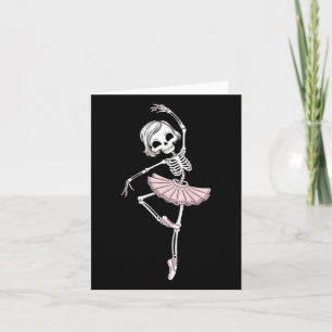 Kids Funny Skeleton Dancing Ballet Lovers Spooky H Card