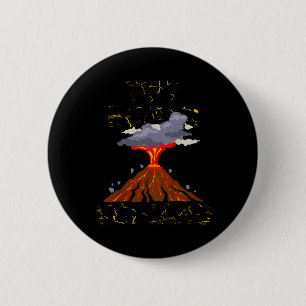 Kids Funny Tiny Human Volcano Quote Toddler Boys 6 Cm Round Badge