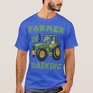 Kids Funny Tractor Boy Farmer In Training Tractor T-Shirt
