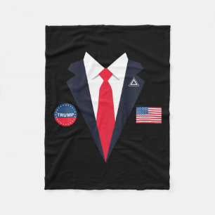 Kids Funny Trump Halloween Costume Usa President K Fleece Blanket