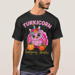 Kids Funny Turkicorn Unicorn Turkey Funny Thanksgi T-Shirt