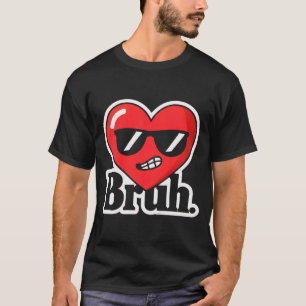 Kids Funny Valentine Bruh Cool Heart Boys  T-Shirt
