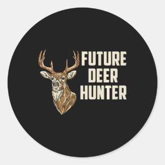 Kids Future Deer Hunter Daddy's Hunting Buddy Todd Classic Round Sticker