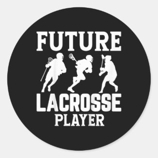 Kids Future Lacrosse Player Kids  Classic Round Sticker