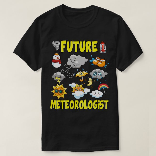 Kids Future Meteorologist Shirt Weather Forecast M (Design Front)