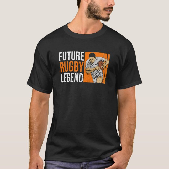 Kids Future Rugby Legend Quote For Your Future Rug T-Shirt (Front)