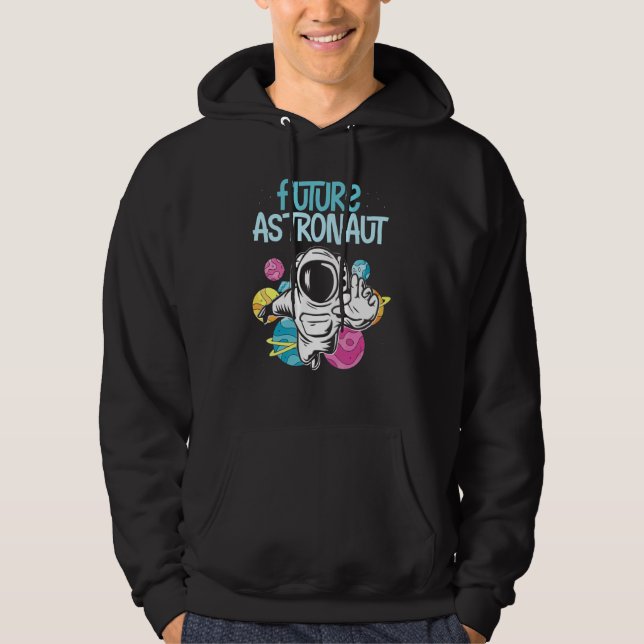 Kids Galaxy Universe Science Planets Future Astron Hoodie (Front)