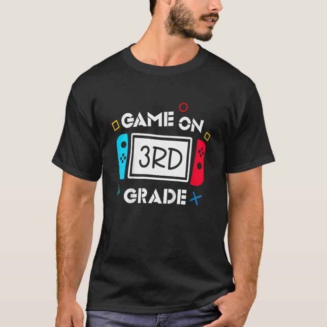 Kids Game On 3rd Grade Third Back To School First  T-Shirt (Front)