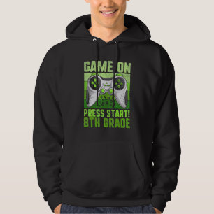 Kids Game On 8th Grade Video Gamer Boy Back To Sc Hoodie