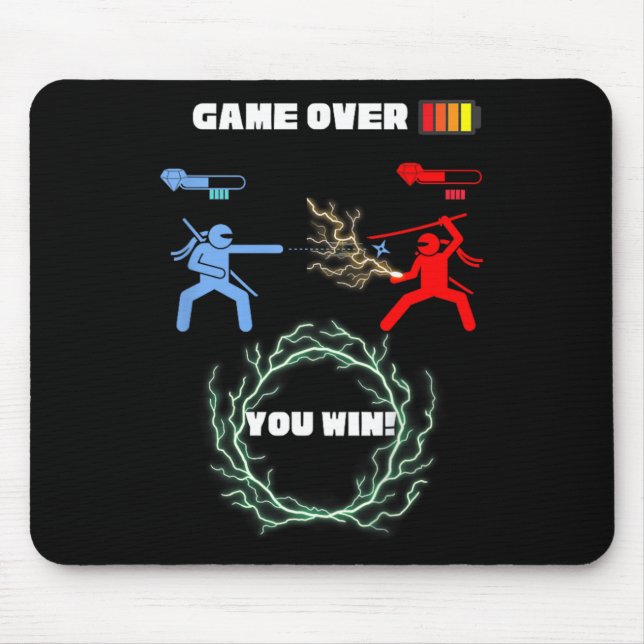 Kids Game Over Video Game Ttle  Mouse Pad (Front)
