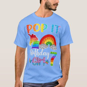 Kids Gameboard 7th Pop It Birthday Funny Pop Cute T-Shirt