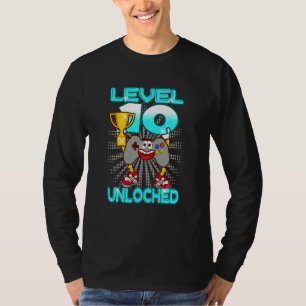 Kids GAMER 10th Tenth BIRTHDAY Party LEVEL 10 Ten  T-Shirt