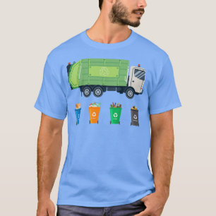 Kids Garbage Day Waste separation Garbage Truck  T-Shirt