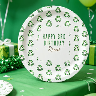 Kids Garbage Themed Birthday Party Paper Plate