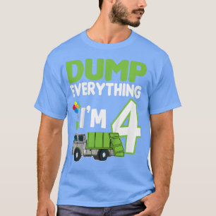 Kids Garbage Truck 4th Birthday Boy, Recycling Tra T-Shirt