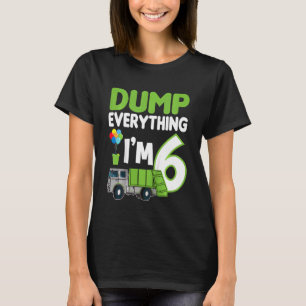 Kids Garbage Truck 6th Birthday Boy Recycling Tras T-Shirt