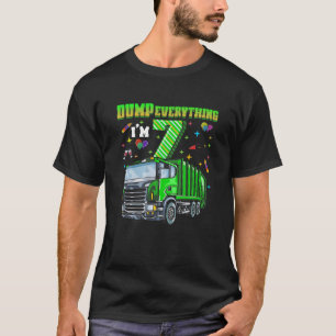Kids Garbage Truck 7Th Birthday Boys 7 Year Old Fi T-Shirt