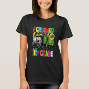 Kids Garbage Truck  I Crushed 2nd Grade Kids Gradu T-Shirt