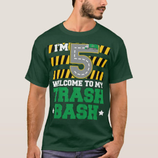 Kids Garbage Truck Quote for a 5 year old birthday T-Shirt