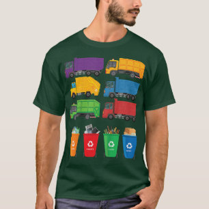 Kids Garbage Truck Recycling Day Trash Waste Separ T-Shirt