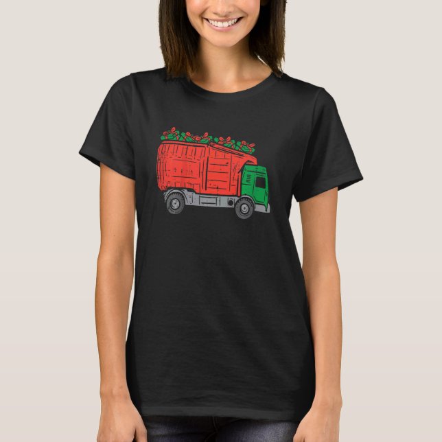 Kids Garbage Truck Xmas Toddler Boys Christmas Kid T-Shirt (Front)