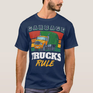 Kids Garbage Trucks Rule Garbage Trucks 1551 T-Shirt