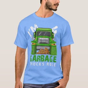 Kids Garbage Trucks Rule I'm 4 Years Old Garbage T T-Shirt
