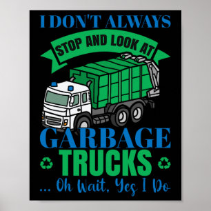 Kids Garge Truck Earth Day Poster