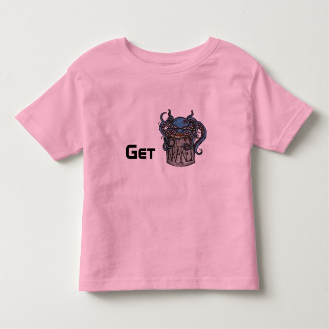 Kid's "Get Kraken" Ringer T Toddler T-Shirt (Front)