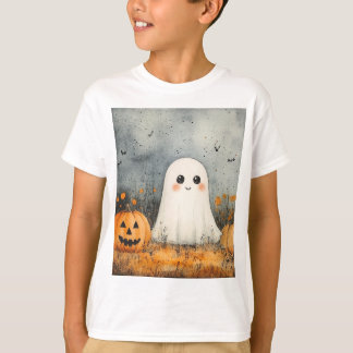 Kids ghost Halloween tshirt