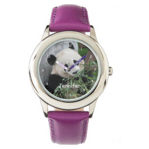 Kids Giant Panda Purple / Choose Colour Strap Wris Watch
