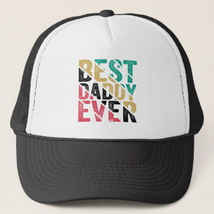 Kid's Gift To Father Modern Typography Best Daddy Trucker Hat