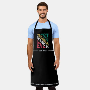 Kid's Gift To Father Modern Typography Can Cooler Apron