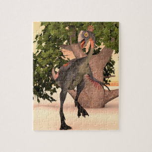 Kids Gigantoraptor Dinosaur Adventure Art Jigsaw Puzzle