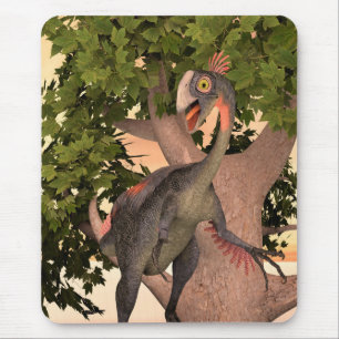 Kids Gigantoraptor Dinosaur Adventure Art Mouse Pad