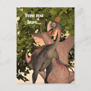 Kids Gigantoraptor Dinosaur Adventure Art Postcard