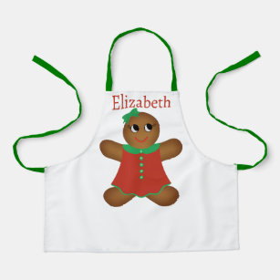 Kid's Gingerbread Girl Cookie Apron