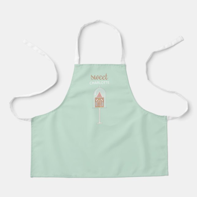 Kids Gingerbread House Decorating Party Apron (Front)