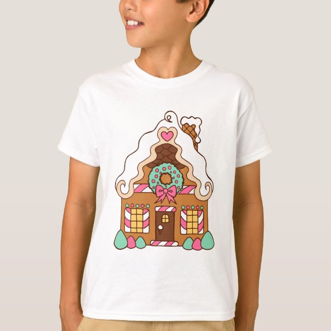 Kid's Gingerbread House T-Shirt (Front)