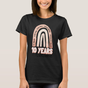 Kids Girl 10th Birthday 10 Years Old Rainbow Party T-Shirt